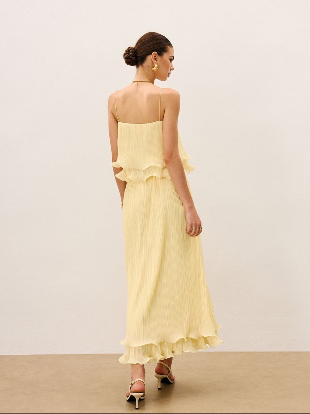 Commense Pleated Layered Ruffle Skirt Set - Picture 3 of 7